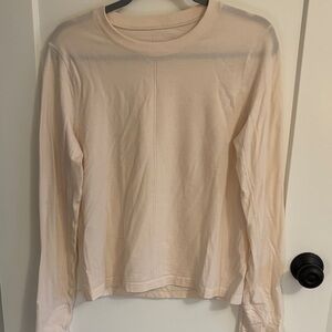 Athleta Long Sleeve Tee in Light Peach